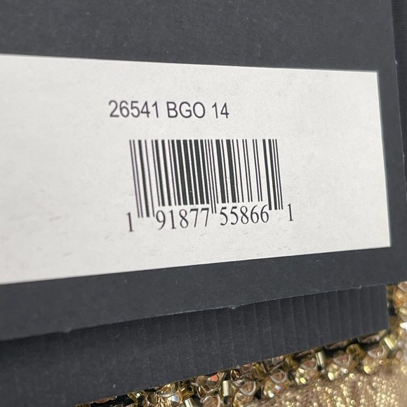 Mac Duggal Metallic One Shoulder Ruffle Tiered Gown Women's Size 14 NWT - Picture 12 of 14